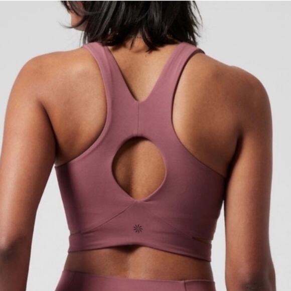 Athleta | NEW Conscious Cut Out Crop Sports Bra Workout Yoga Racerback D-DD L - Picture 2 of 12